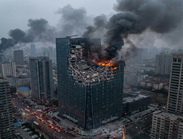 Partial Building Collapse After Industrial Elevator Blowout Kills Two At Construction Site